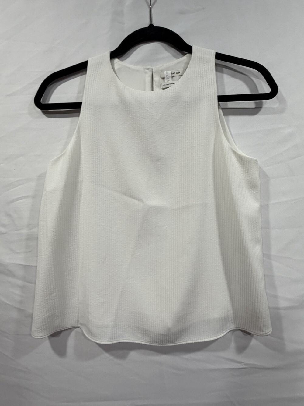 Aritzia Babaton White Blouse Tank Top Lined Sleeveless Shirt XS Designer Lux